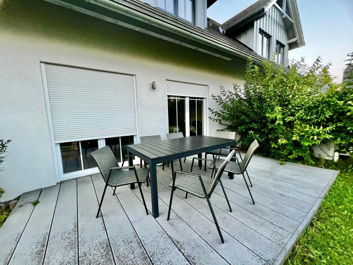 Ferienwohnung Luxurioese Doppelhaushaelfte Am Gruenen Rande Von Hamburg Oststeinbek Exterior foto